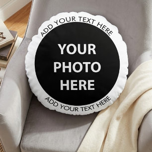Afbeelding Foto & Tekst Toevoegen – Aanpassen Rond Kussen