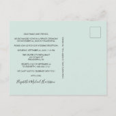 Afbeelding foto van Mint Weddenschap Uitnodiging Briefkaart (Achterkant)