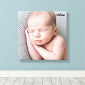 Afbeelding Fotografie van pasgeboren Baby Canvas Afdruk (Insitu (Houten vloer))