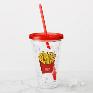 Afbeelding Franse friet cartoon Acryl Drinkbeker