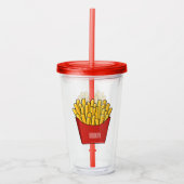Afbeelding Franse friet cartoon Acryl Drinkbeker (Voorkant)