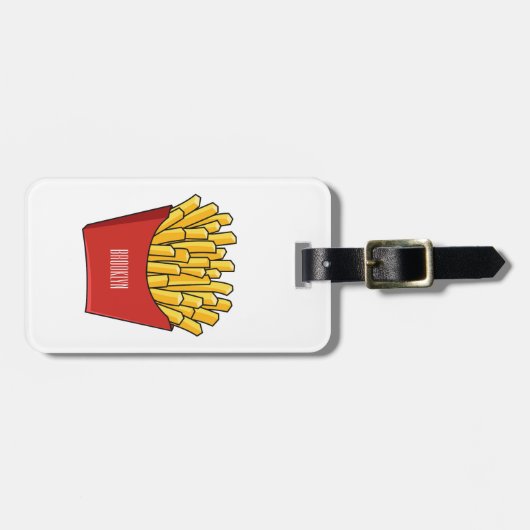 Afbeelding Franse friet cartoon Bagagelabel (Voorkant horizontaal)