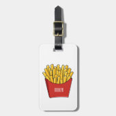 Afbeelding Franse friet cartoon Bagagelabel (Voorkant verticaal)
