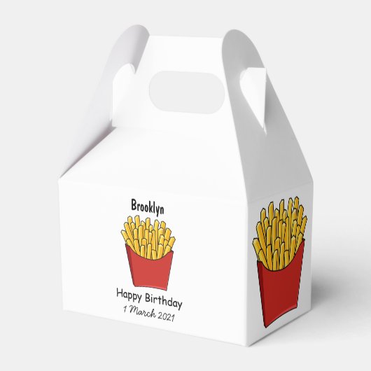 Afbeelding Franse friet cartoon Bedankdoosjes (Achterkant)