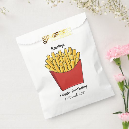 Afbeelding Franse friet cartoon Bedankzakje (Gezegeld)