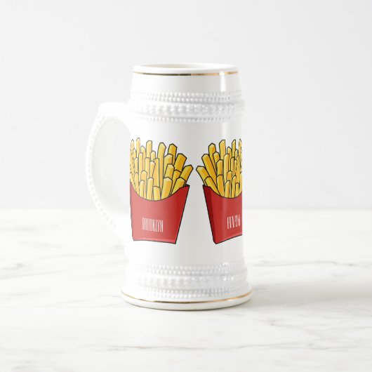 Afbeelding Franse friet cartoon Bierpul (Voorkant links)