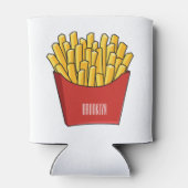 Afbeelding Franse friet cartoon Blikjeskoeler (Achterkant)