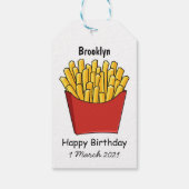 Afbeelding Franse friet cartoon Cadeaulabel (Achterkant)