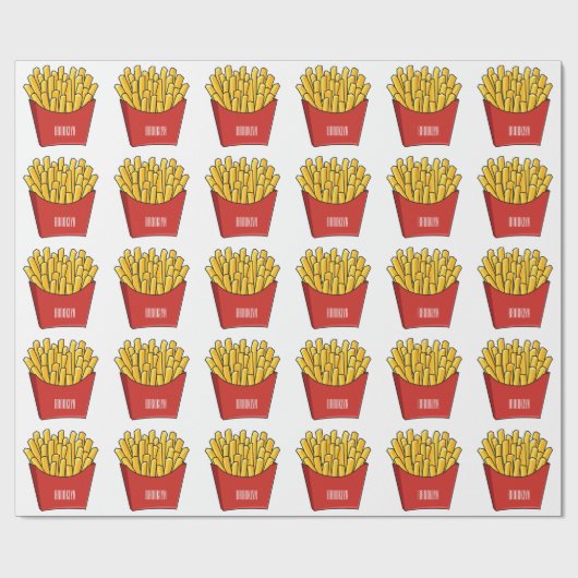 Afbeelding Franse friet cartoon Cadeaupapier (Vlak)