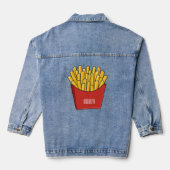 Afbeelding Franse friet cartoon Denim Jacket (Achterkant)