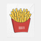 Afbeelding Franse friet cartoon Fleece Deken (Voorkant)