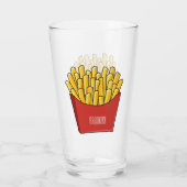 Afbeelding Franse friet cartoon Glas (Achterkant)