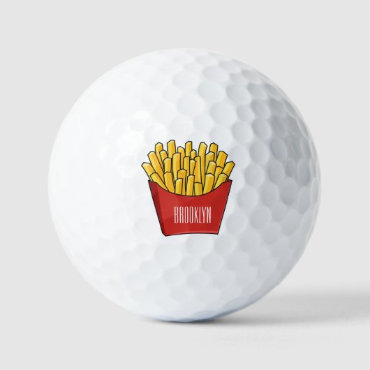 Afbeelding Franse friet cartoon Golfballen (Voorkant)