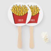 Afbeelding Franse friet cartoon Handwaaier (Voorkant en achterkant)