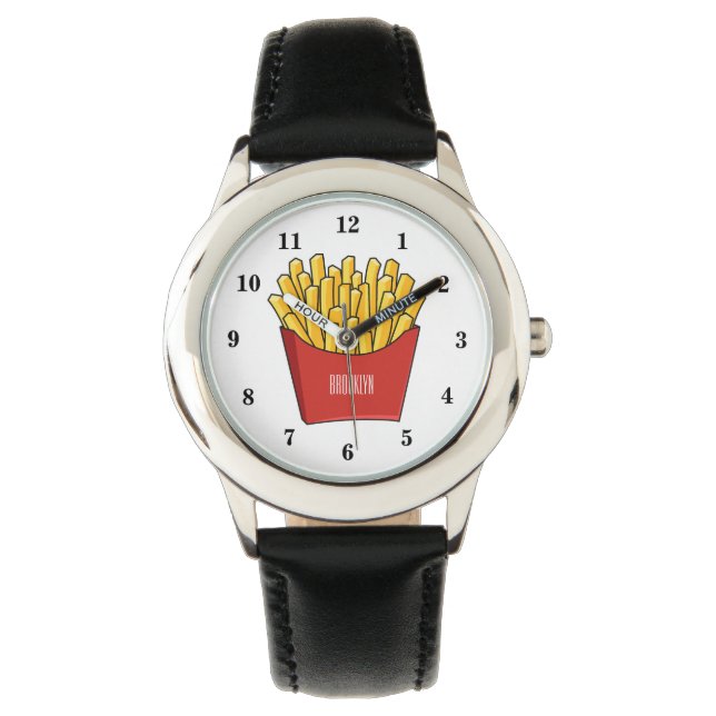 Afbeelding Franse friet cartoon Horloge (Voorkant)