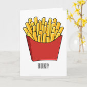 Afbeelding Franse friet cartoon Kaart (Gele Bloem)