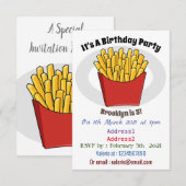 Afbeelding Franse friet cartoon Kaart (Voorkant / Achterkant)