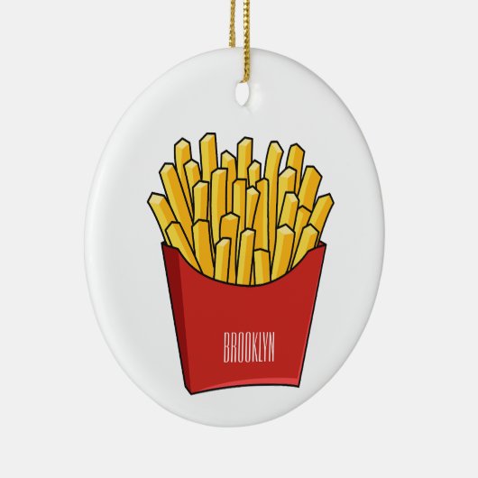 Afbeelding Franse friet cartoon Keramisch Ornament (Rechts)