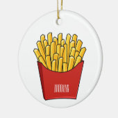 Afbeelding Franse friet cartoon Keramisch Ornament (Links)