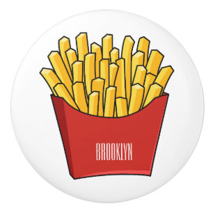 Afbeelding Franse friet cartoon Keramische Knop