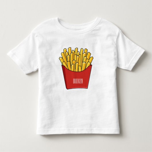 Afbeelding Franse friet cartoon Kinder Shirts (Voorkant)