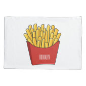 Afbeelding Franse friet cartoon Kussensloop (Achterkant)