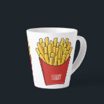 Afbeelding Franse friet cartoon Latte Mok<br><div class="desc">Afbeelding Franse friet cartoon</div>