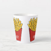 Afbeelding Franse friet cartoon Latte Mok (Voorkant)