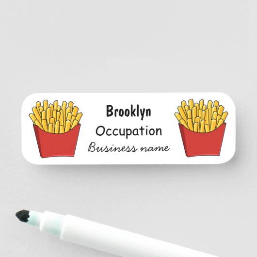 Afbeelding Franse friet cartoon Naamplaatje (In situ)