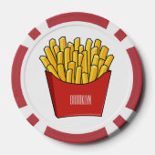 Afbeelding Franse friet cartoon Poker Chips (Achterkant)