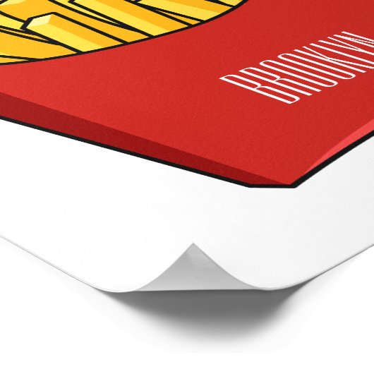 Afbeelding Franse friet cartoon Poster (Hoek)