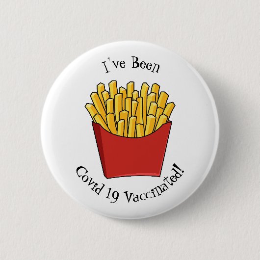 Afbeelding Franse friet cartoon Ronde Button 5,7 Cm (Voorkant)