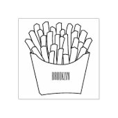 Afbeelding Franse friet cartoon Rubberstempel (Afrduk)