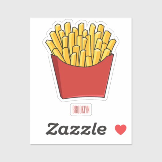 Afbeelding Franse friet cartoon Sticker (Vel)