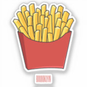Afbeelding Franse friet cartoon Sticker (Voorkant)