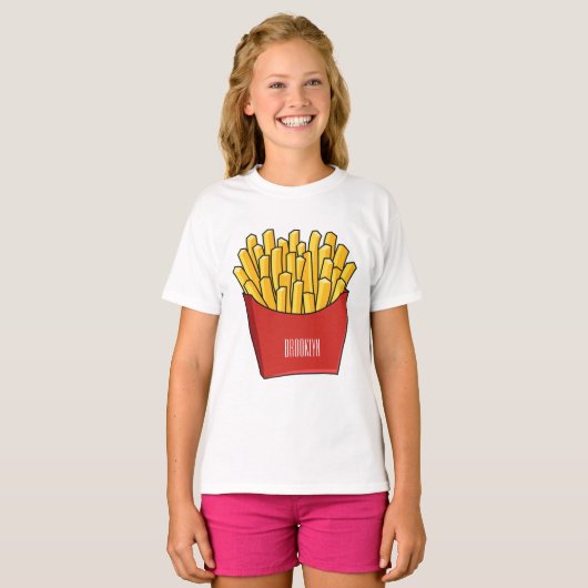 Afbeelding Franse friet cartoon T-shirt (Voorkant volledig)