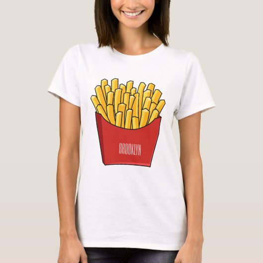 Afbeelding Franse friet cartoon T-shirt (Voorkant)