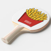 Afbeelding Franse friet cartoon Tafeltennisbatje (Voorkant Gekanteld)