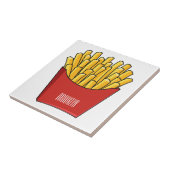 Afbeelding Franse friet cartoon Tegeltje (Zijkant)