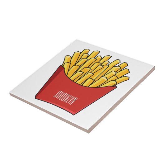 Afbeelding Franse friet cartoon Tegeltje (Zijkant)