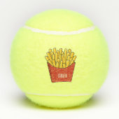 Afbeelding Franse friet cartoon Tennisballen (Achterkant)