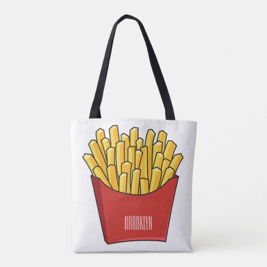 Afbeelding Franse friet cartoon Tote Bag (Achterkant)