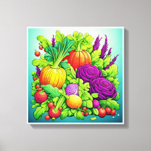 Afbeelding gedrukt op canvas voor mooie kleuren, 1 afdruk