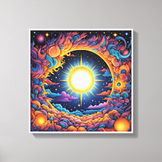 Afbeelding gedrukt op canvas voor mooie kleuren, 2 afdruk