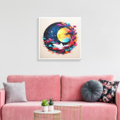 Afbeelding gedrukt op doek voor mooie kleuren, 189 canvas afdruk (Insitu (Woonkamer))