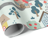 Afbeelding geïllustreerd plattegrond cadeaupapier (Rol Hoek)