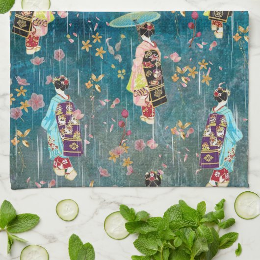 Afbeelding Geishas Theedoek (Gevouwen)