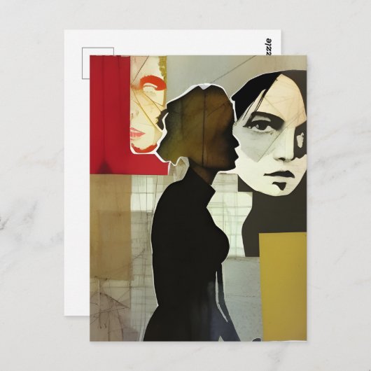 Afbeelding gemengde kleuren briefkaart (Voorkant / Achterkant)