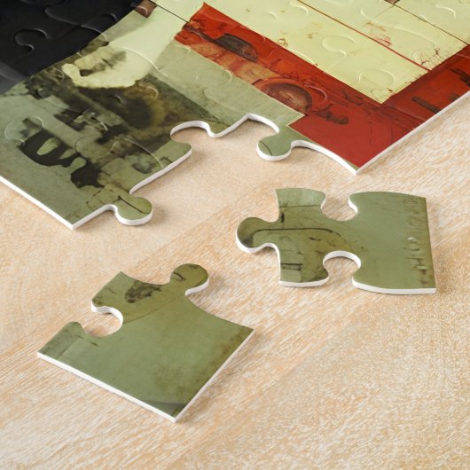 Afbeelding gemengde kleuren legpuzzel (Zijkant)