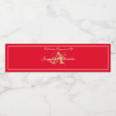 Afbeelding gepersonaliseerd monogram van de Partij Waterfles Etiket (Enkel label)